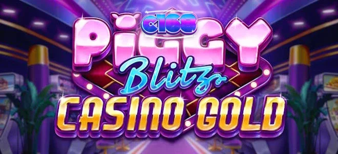 Giao diện trò chơi Piggy Blitz Casino Gold với chú heo quý tộc và các cuộn quay rực rỡ
